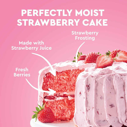 Duncan Hines Signature Strawberry Cake Mix – Easy Family Birthday Dessert for Children's Celebrations