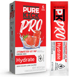 PURE KICK PRO Electrolyte Powder – Clean-Eating Hydration for Mindful Mornings, Strawberry Ice Pop Single-Serve Packets