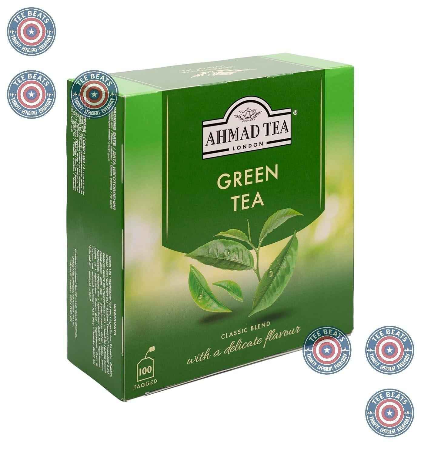 Ahmad Tea Caffeinated Green Tea 100 Bags – Steady Office Conference Room Energy Replacement