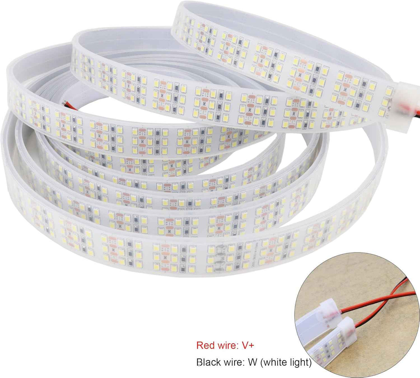 Muzata 12V Low-Heat LED Strip – Cool-to-Touch Daylight Tape for Homes with Kids and Pets