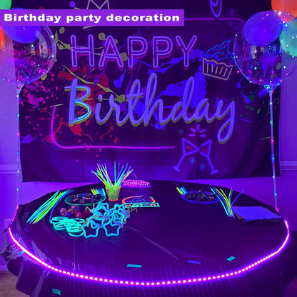 Blacklight Strip Lights for Living Room Decor, 120 LED Bead USB Powered UV Bar for Ambient Purple Glow