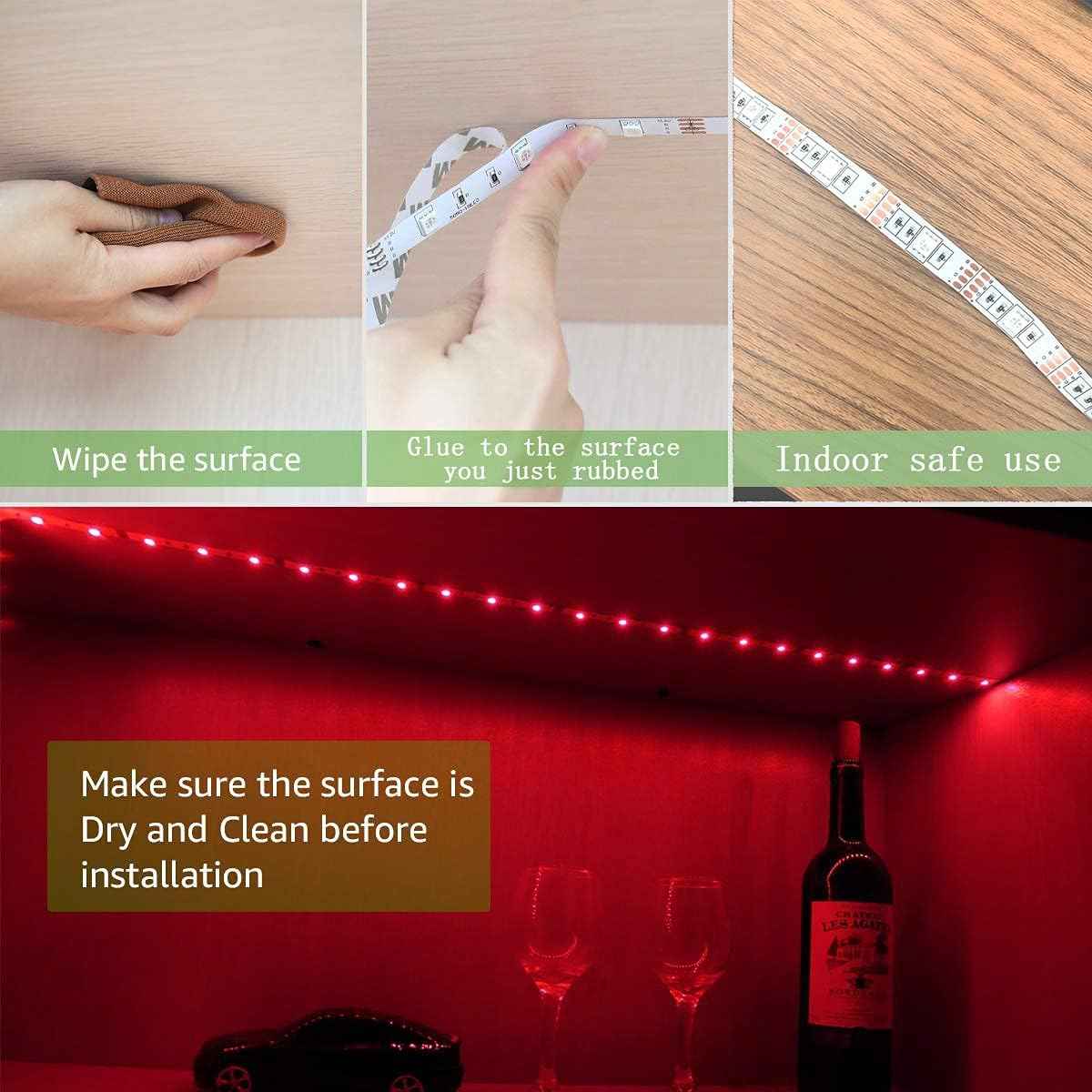 LuminGlow Battery Powered LED Strip Lights – Thoughtful Housewarming Gift for Her, RGB Remote Controlled 6.6FT