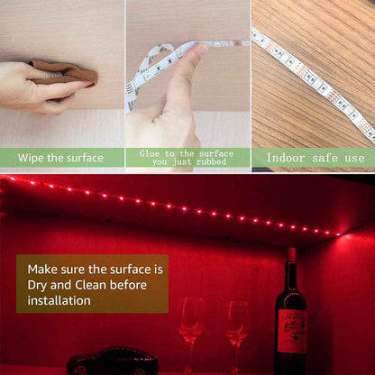 LuminGlow Battery Powered LED Strip Lights – Thoughtful Housewarming Gift for Her, RGB Remote Controlled 6.6FT
