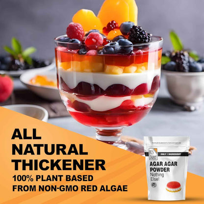 It's Just - Agar Agar Powder 6oz Single Ingredient Vegan Gelatin for Clutter Free Minimalist Pantry