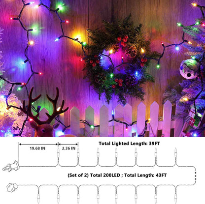 Joomer LED Christmas Lights – Multicolor Living Room String Lights for Cozy Holiday Home Aesthetic