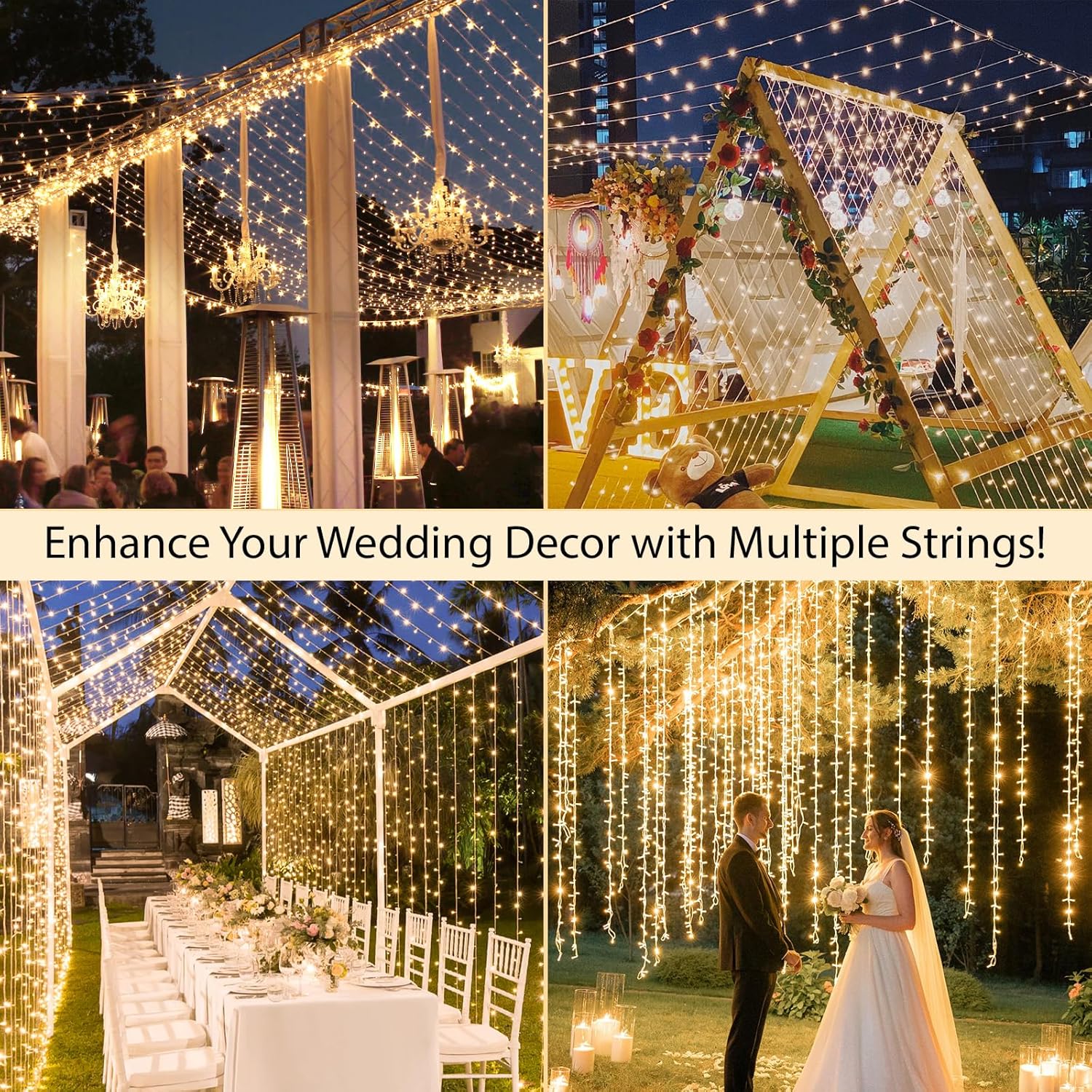 suddus 30V Low Voltage String Lights – Flameless Bedroom Lighting with Timer and IP44 Waterproof, 33ft 100 LED Warm White