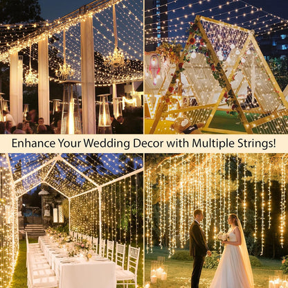 suddus 30V Low Voltage String Lights – Flameless Bedroom Lighting with Timer and IP44 Waterproof, 33ft 100 LED Warm White