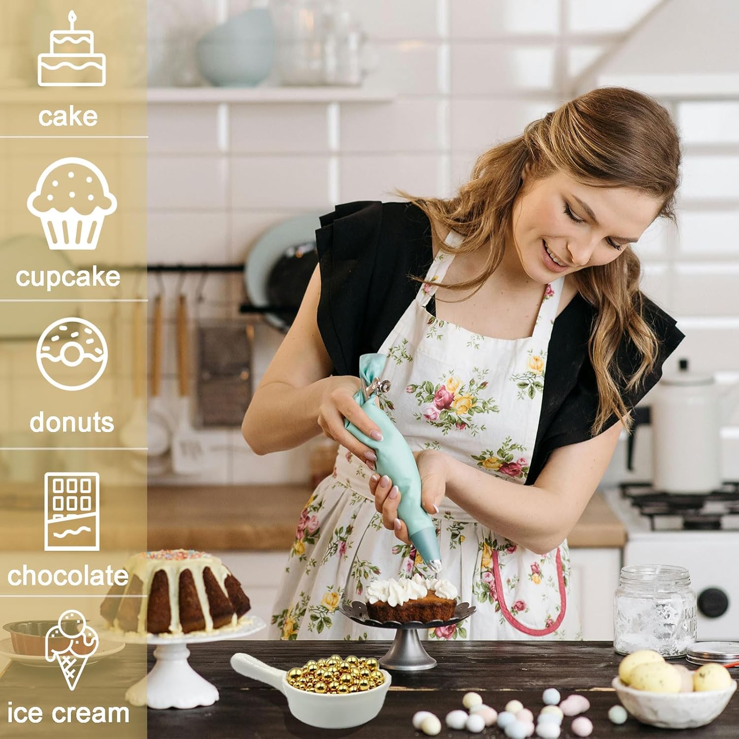 SUGAR BAY Premium Metallic Pearl Sprinkle Set – High-End Dessert Finishing for Professional Patisserie and Upscale Home Kitchens
