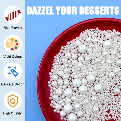 SUGAR BAY Premium Metallic Pearl Sprinkle Set – High-End Dessert Finishing for Professional Patisserie and Upscale Home Kitchens