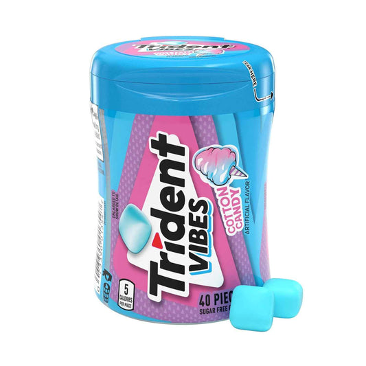 Trident Vibes SOUR PATCH KIDS Blue Raspberry Chewing Gum – Teen Birthday Gift and Friendship Share Pack, 160 Pieces
