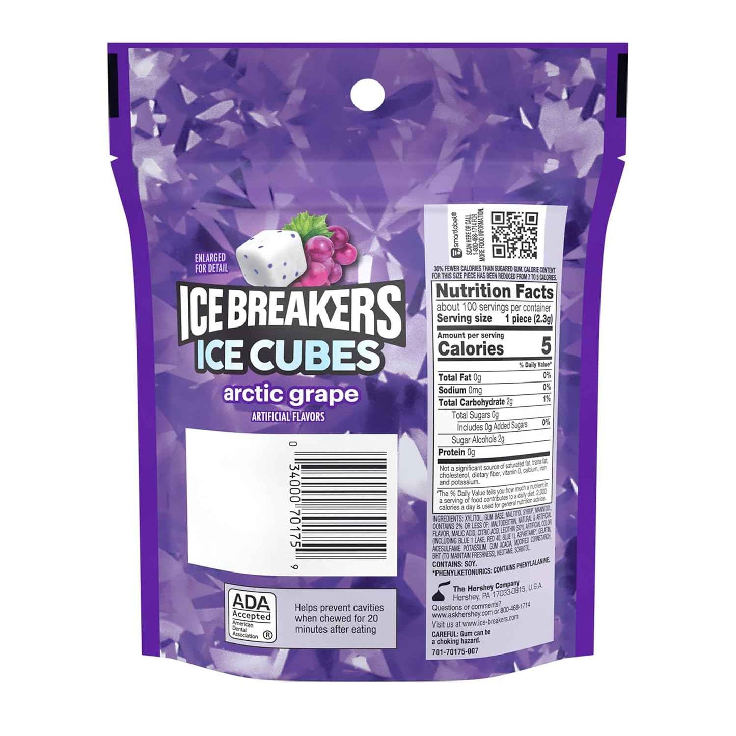 ICE BREAKERS Arctic Grape Chewing Gum – Sugar-Free Desk Drawer Staple for Office Meetings