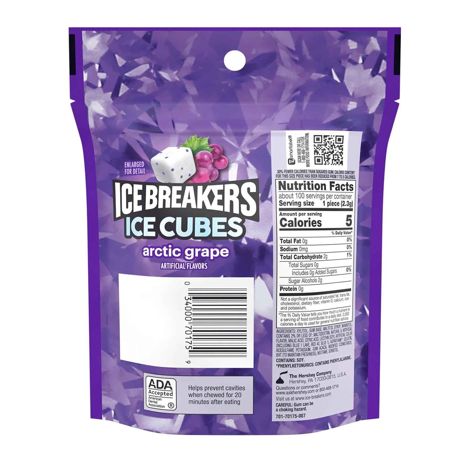 ICE BREAKERS Arctic Grape Chewing Gum – Sugar-Free Desk Drawer Staple for Office Meetings