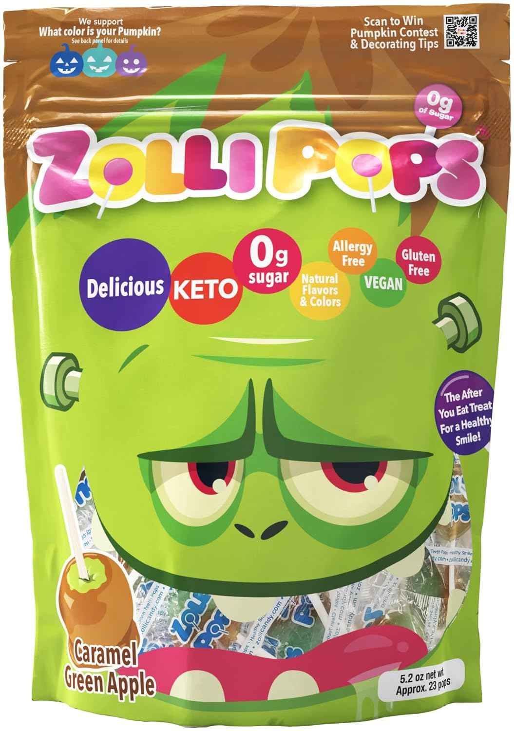 Zollipops Xylitol Lollipops for Adults – Low-Carb Sweet Craving Fix for After-Dinner and Bedtime Ritual