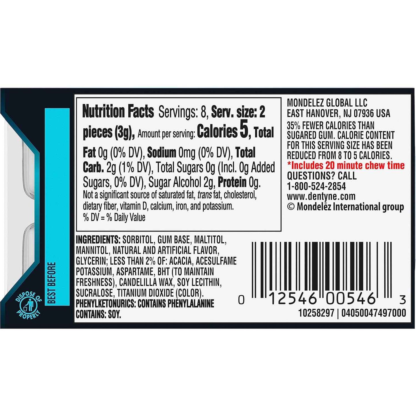 Dentyne Ice Winter Chill Sugar-Free Chewing Gum – Holiday Stocking Stuffer and Small Gift Idea for Coworkers