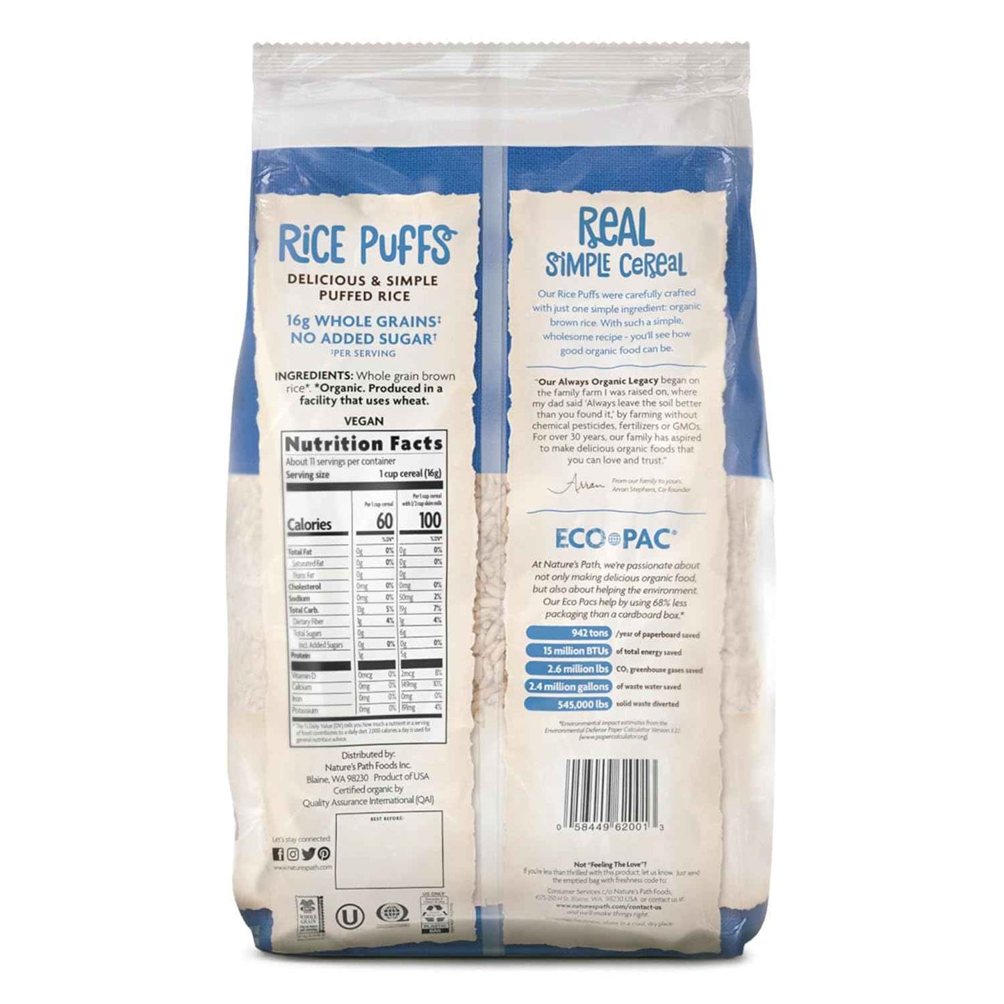Nature's Path Organic Rice Puffs – Thoughtful Clean Eating Gift for Health-Conscious Friends