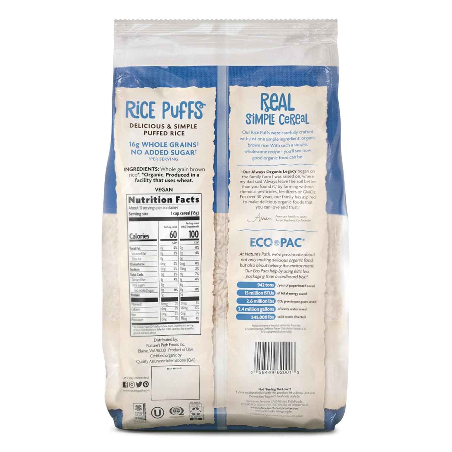 Nature's Path Organic Rice Puffs – Thoughtful Clean Eating Gift for Health-Conscious Friends