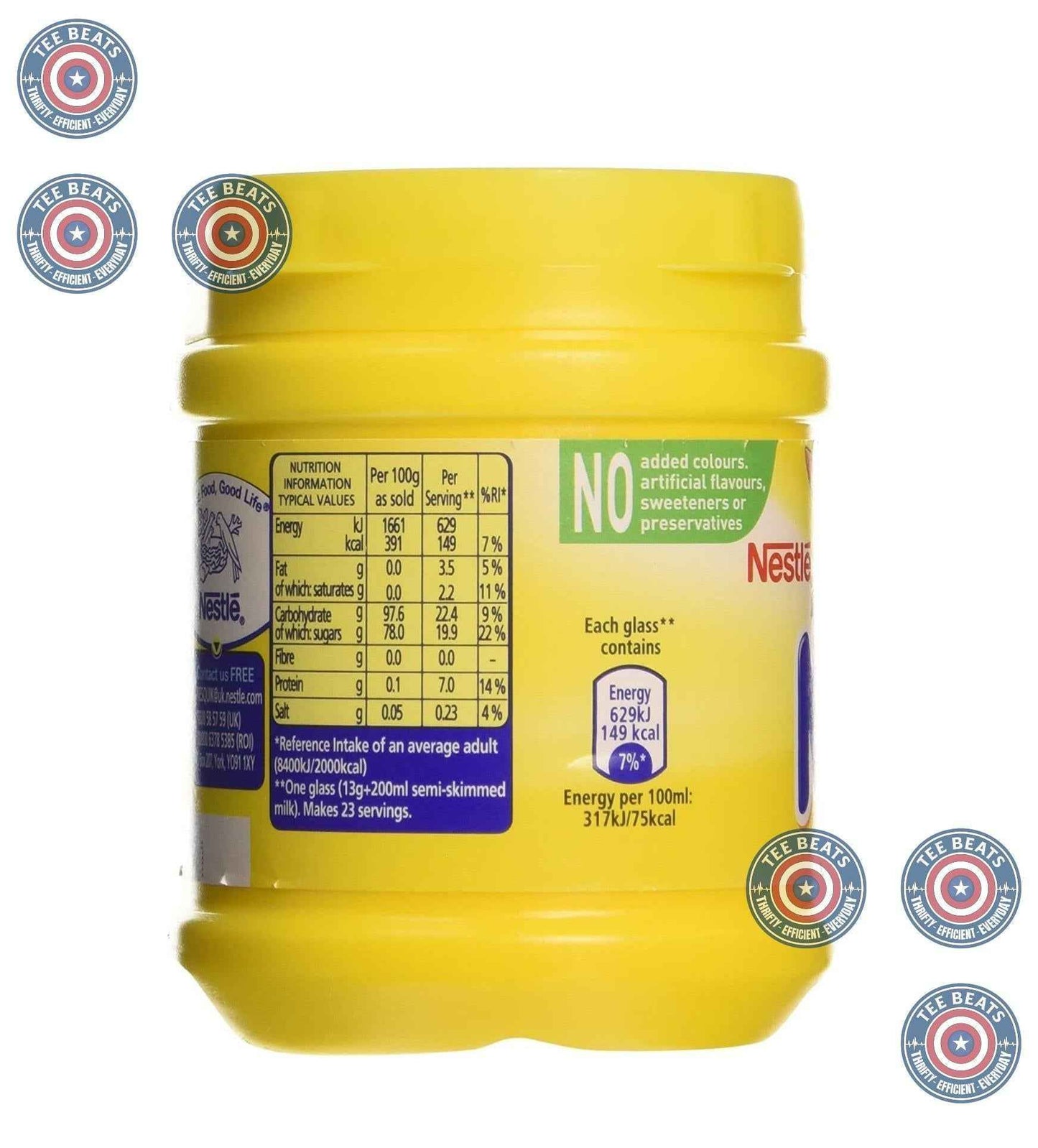 Nesquik Banana Flavour 300g – Smoothie and Milkshake Ingredient for Kids, Compact Pantry Tin