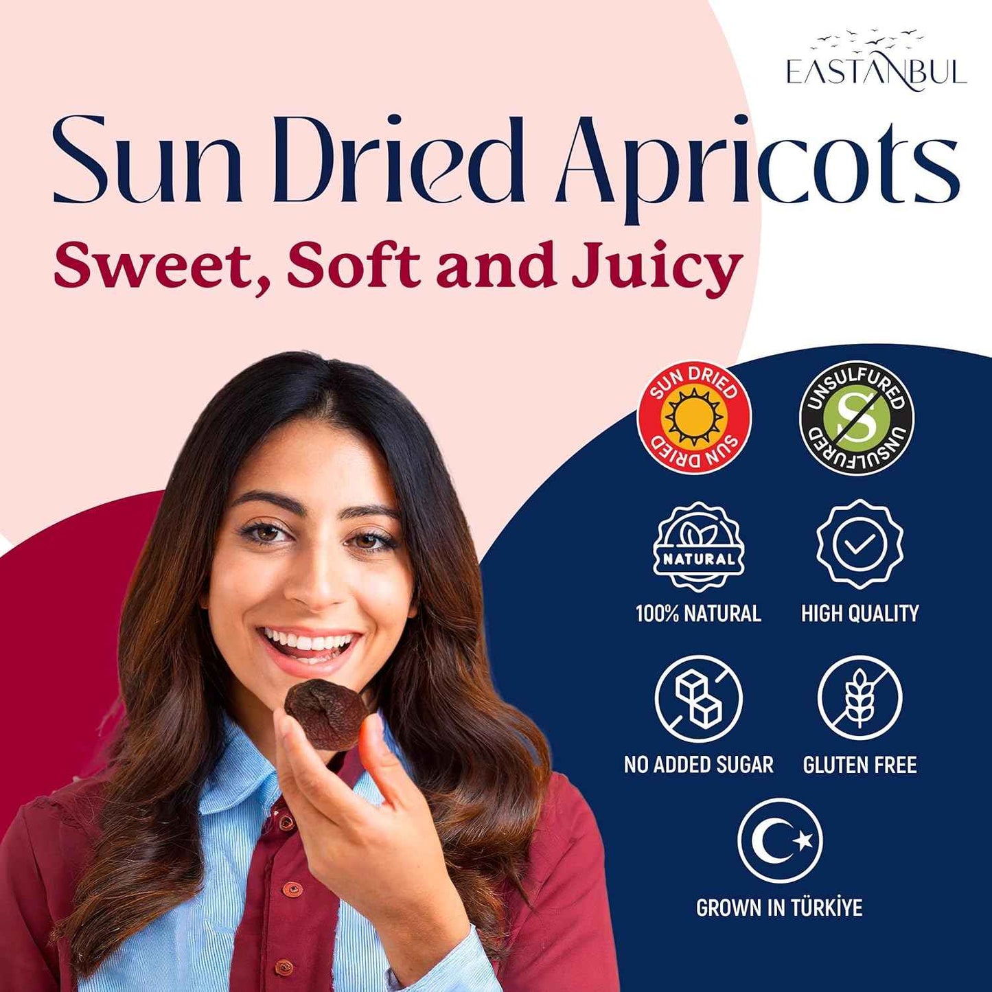 Eastanbul Sun Dried Apricots – Thoughtful Gourmet Gift Basket Addition for Housewarmings and Holidays