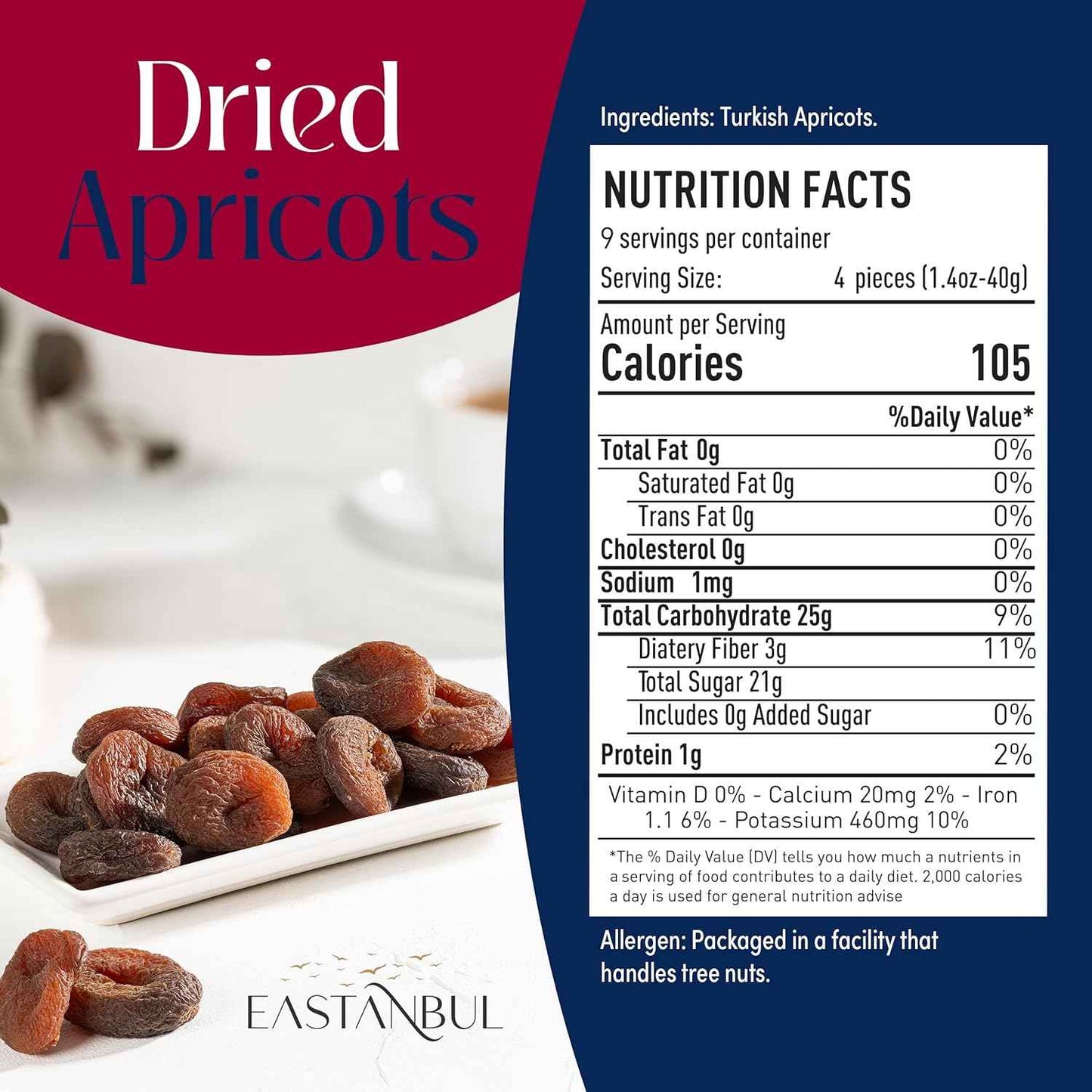 Eastanbul Sun Dried Apricots – Thoughtful Gourmet Gift Basket Addition for Housewarmings and Holidays