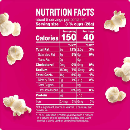 Angie's BOOMCHICKAPOP Sea Salt Popcorn – Gluten-Free Vegan Snack for Family Movie Night with Kids