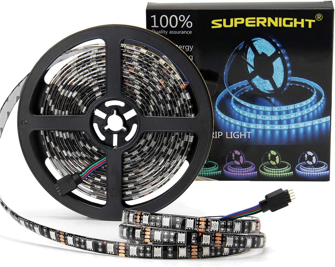 SUPERNIGHT 12V Low Voltage LED Strip – Flameless, Cool to Touch Accent Lighting Safe for Kids and Pets