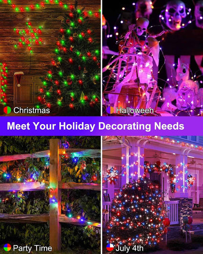 Surplife Waterproof LED String Lights 33Ft Color Changing – Patio, Garden, and Backyard Evening Ambiance with Music Sync