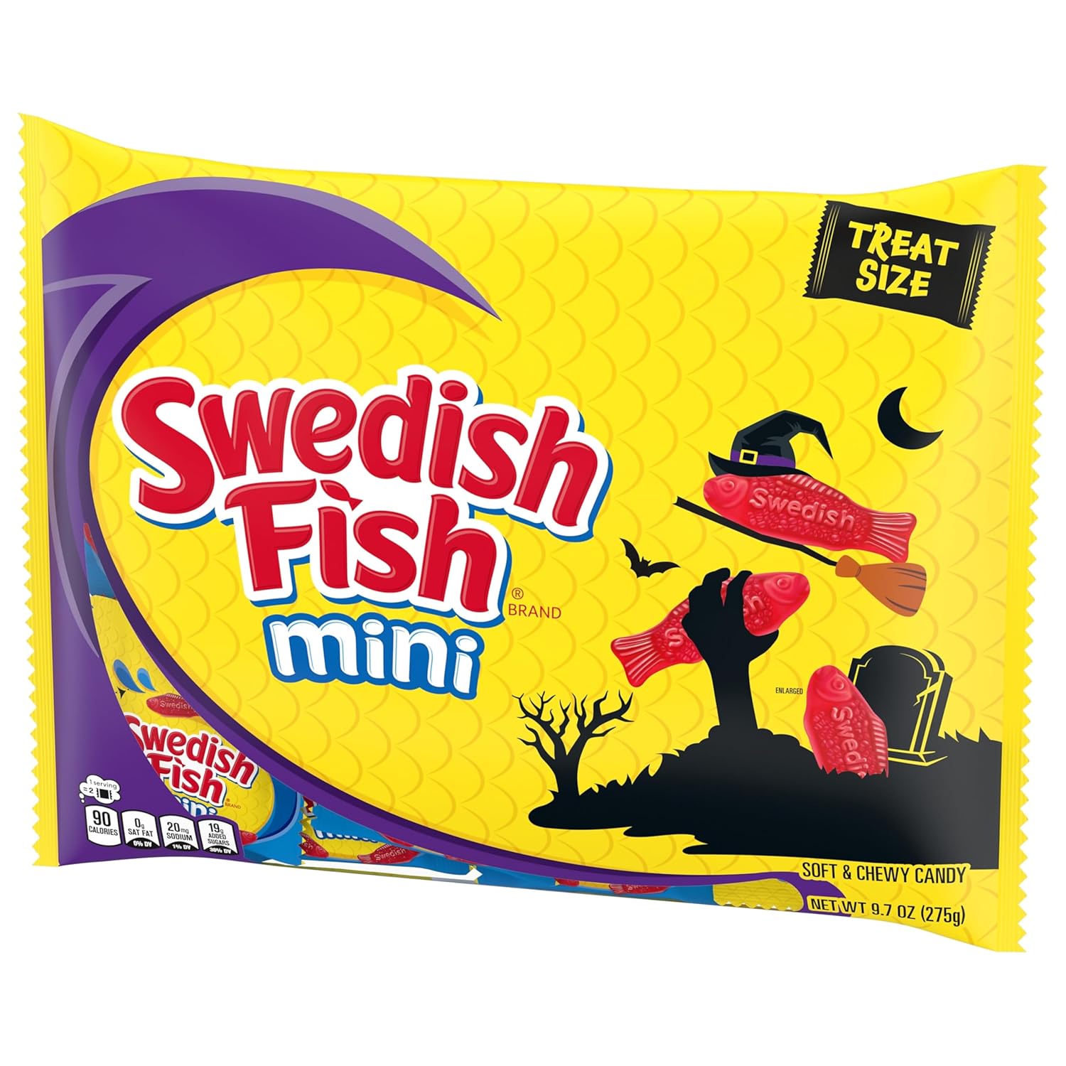 SWEDISH FISH Mini Soft Chewy Candy, 22 Choking-Safe Trick or Treat Bags for Young Kids