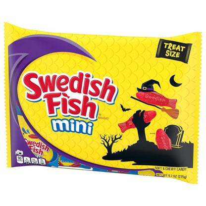 SWEDISH FISH Mini Soft Chewy Candy, 22 Choking-Safe Trick or Treat Bags for Young Kids