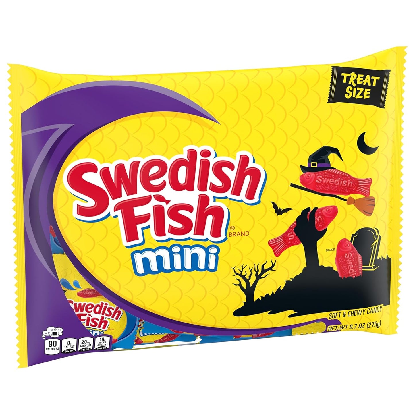SWEDISH FISH Mini Soft Chewy Candy, 22 Choking-Safe Trick or Treat Bags for Young Kids