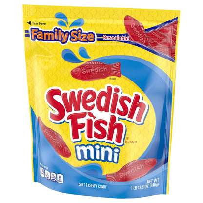 SWEDISH FISH Soft & Chewy Candy Mindful Portion Controlled Snack, 12 Pack 3.1 oz Boxes