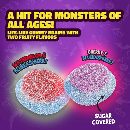 ChewzMe Gummy Brains – Hygienic Single-Serve Wrapped Candy for Large Group Events, Classroom Parties, and Neighborhood Trick-or-Treat Bowls