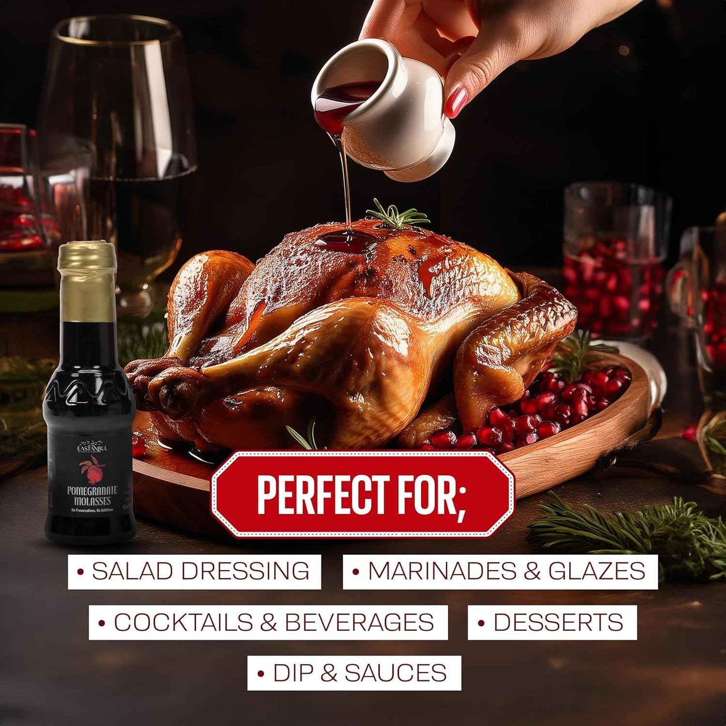 Eastanbul Pomegranate Molasses – Premium Artisanal Concentrate for Elevated Gourmet Entertaining
