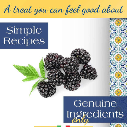 Perle di Sole Blackberry Italian Hard Candy Individually Wrapped – Premium Gourmet Confections, Imported Blackberry Bonbon with Fizzy Heart