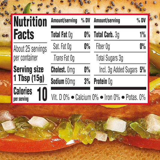 Heinz Sweet Relish, 12.7 fl oz Squeezable Bottle for Backyard Cookouts, Grilling, and Picnics