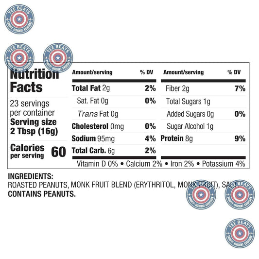 PBfit No Sugar Added Peanut Butter Powder for Clutter-Free Pantry, Three-Ingredient Protein for Simple Living