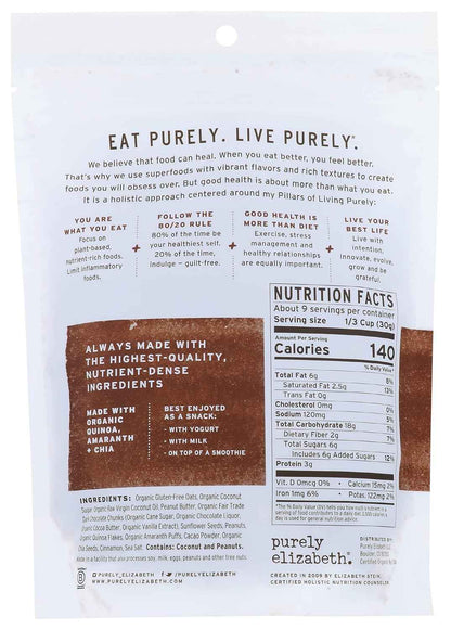 Purely Elizabeth Chocolate Peanut Butter Ancient Grain Granola – Trail-Ready Fuel for Hiking and Cycling Adventures