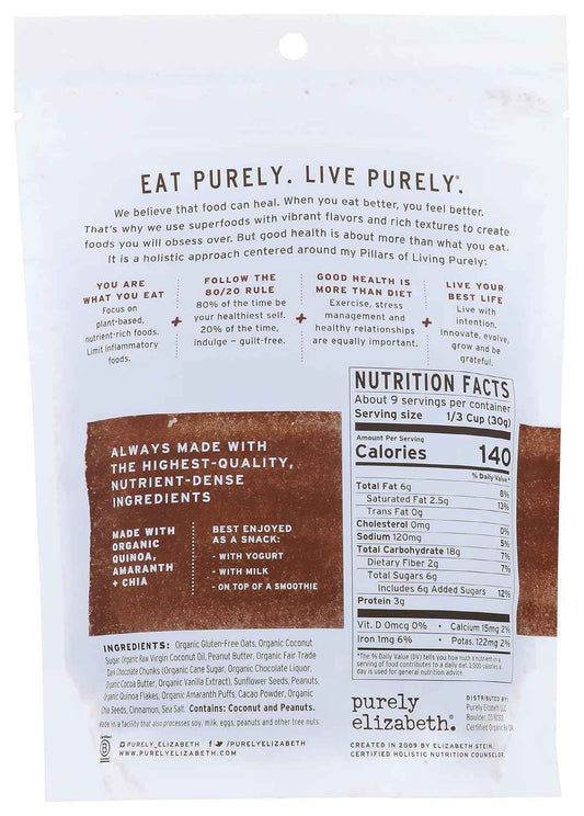 Purely Elizabeth Chocolate Peanut Butter Ancient Grain Granola – Trail-Ready Fuel for Hiking and Cycling Adventures