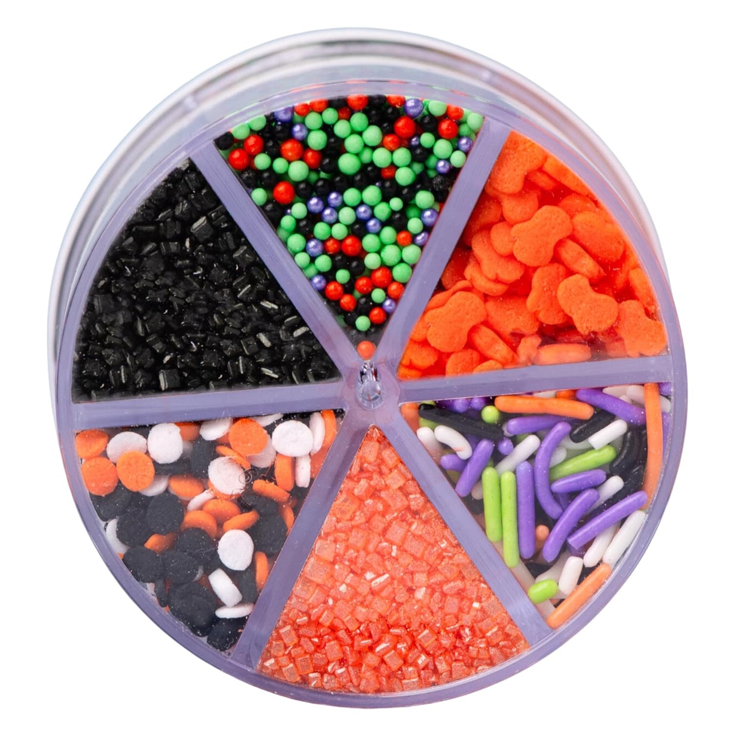 Sweets Indeed Halloween Sprinkle Container – Child-Safe Food-Grade Cake Decorations for Birthday Party and School Snack Tables