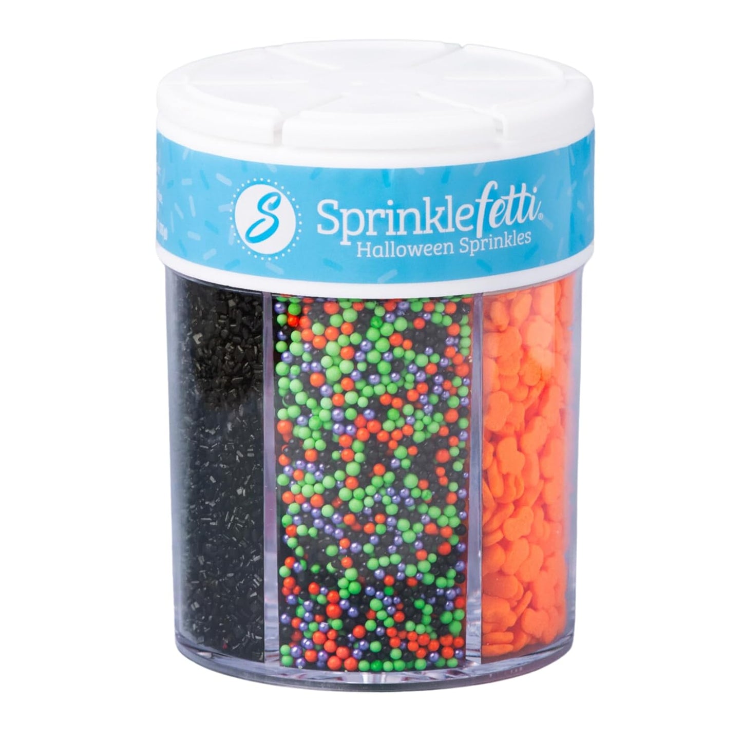 Sweets Indeed Halloween Sprinkle Container – Child-Safe Food-Grade Cake Decorations for Birthday Party and School Snack Tables