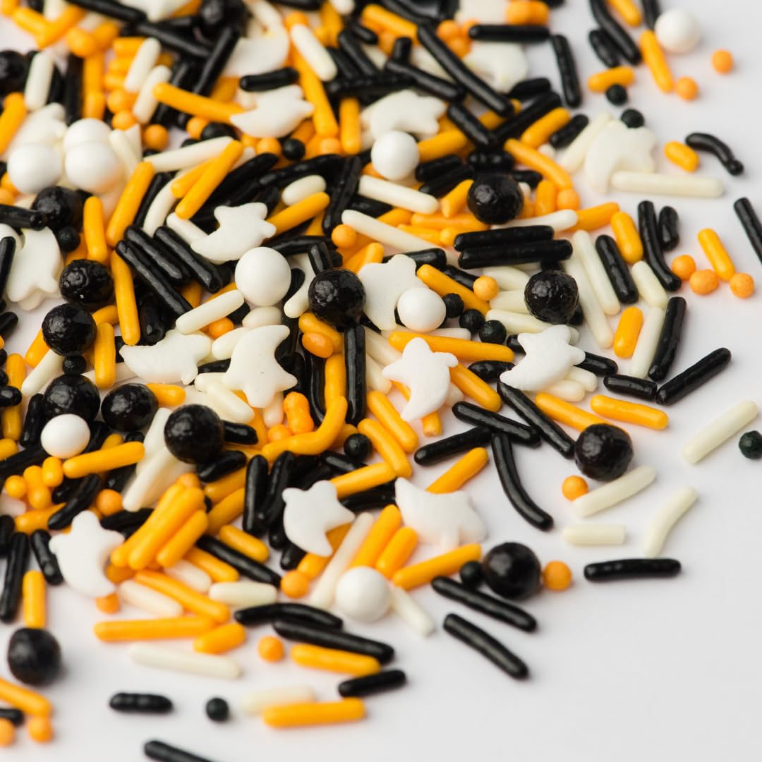 Sweets Indeed Natural Dye Free Halloween Sprinkles – Allergen Aware Edible Topping for Sensitive Children