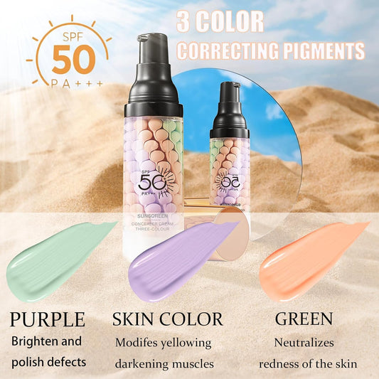 swirly spiral blend with 3 color-correcting pigments to even out skin tone