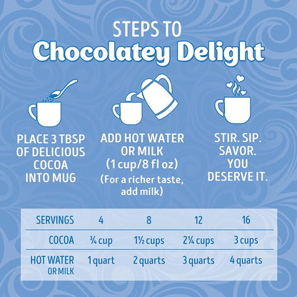 Swiss Miss Hot Cocoa with Mini Marshmallows – Safe, No Artificial Additives Drink Mix for Kids' Bedtime Treats