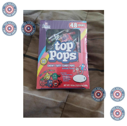 Taffy Pops Assorted Flavors 48ct – Thoughtful Stocking Stuffer and Christmas Tree Surprise for Great-Grandchildren