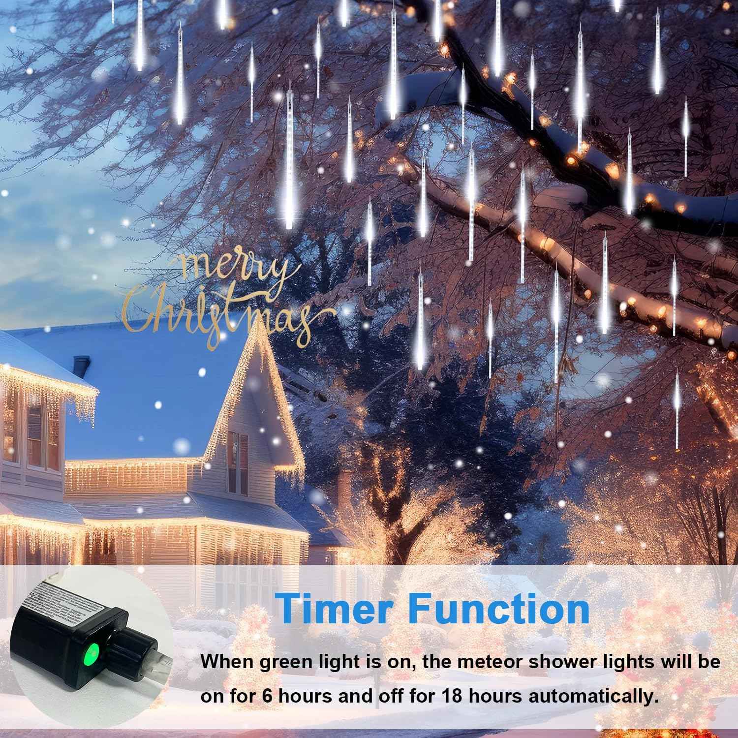 Aluan Icicle Tube Lights – Bedroom Aesthetic Accent with Cascading Cool White Glow for Relaxing Nights In