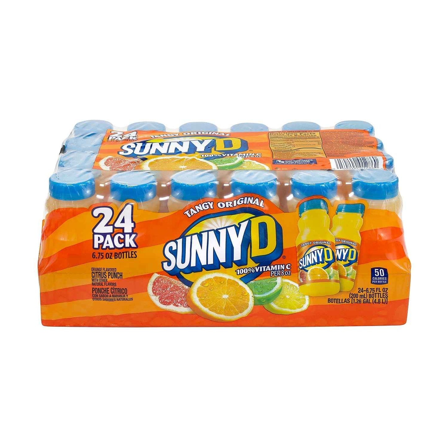 Sunny D Tangy Original Citrus Punch – Fun Nostalgic Gift Pack for the OJ Lover in Your Life, 24-Pack