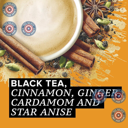 TAZO Classic Chai Black Tea Concentrate – Calming Caffeine Alternative for Self Care Morning Routine, 32 oz Carton