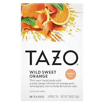 TAZO Passion Herbal Tea Bags – Caffeine-Free 3 PM Workday Ritual with a Piece of Chocolate