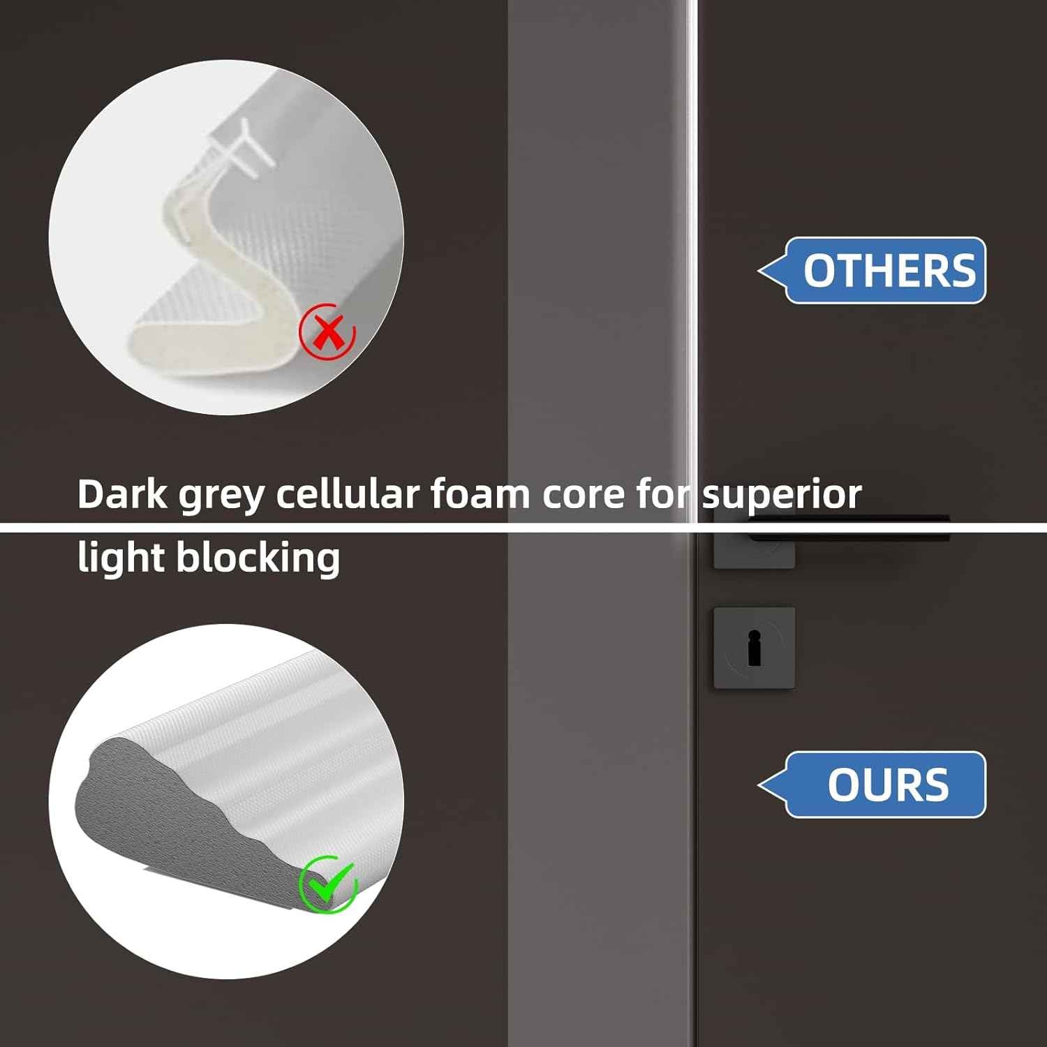 FrostGuard Wedge Foam Weather Strip – Clean White Door Frame Seal for Uncluttered Interiors, Simple Draft Stopper