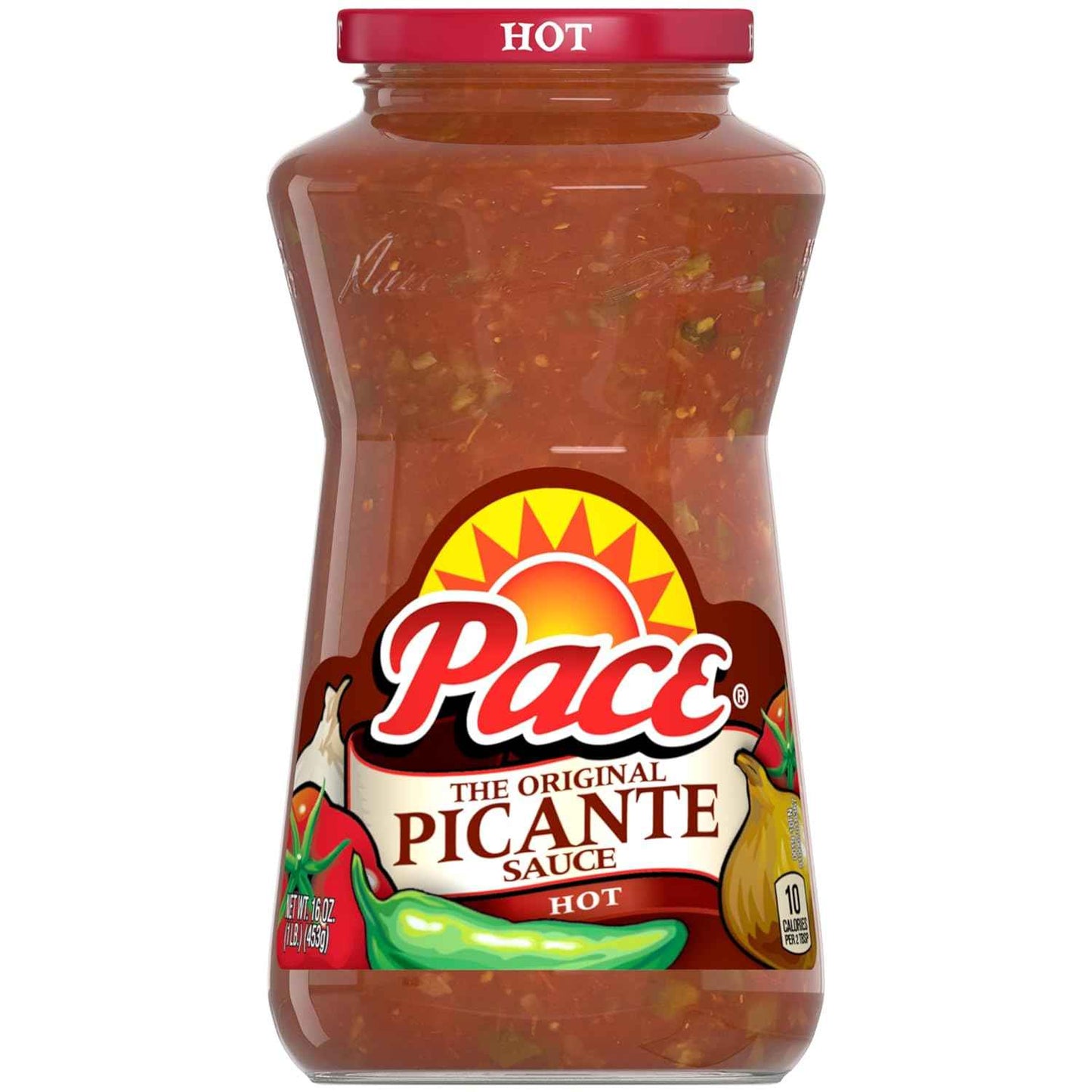 Pace Hot Picante Sauce – Portable 16 oz Jar for Camping, Tailgating & Outdoor BBQs