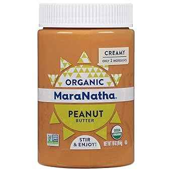 MaraNatha Organic Creamy Peanut Butter for Capsule Pantry Editing, Single-Ingredient Staple